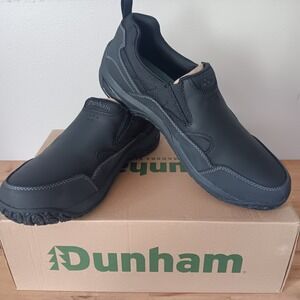 Dunham Cloud Plus Slip On Mens 10.5 B Black Leather Loafers CI6374
